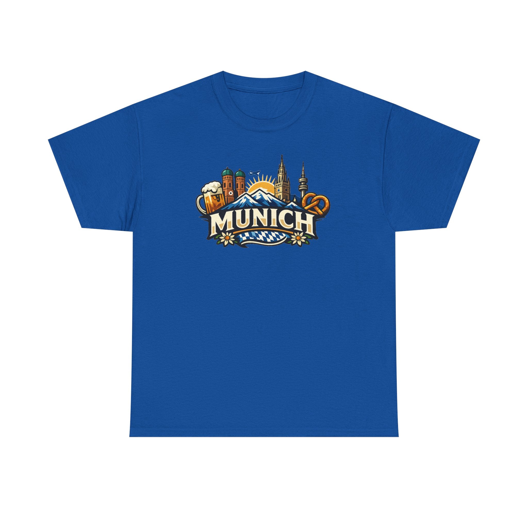 Munich Souvenir T‑Shirt — Oktoberfest Beer & Pretzel Graphic Tee