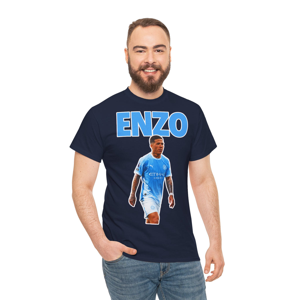 Enzo Fernandez Manchester City Inspired Cotton T-Shirt