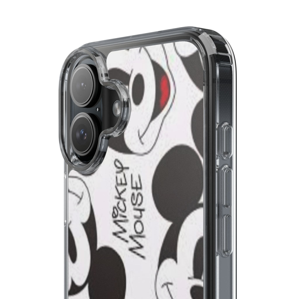 Mickey Mouse Clear Phone Case – Retro Cartoon Pattern Clear Case