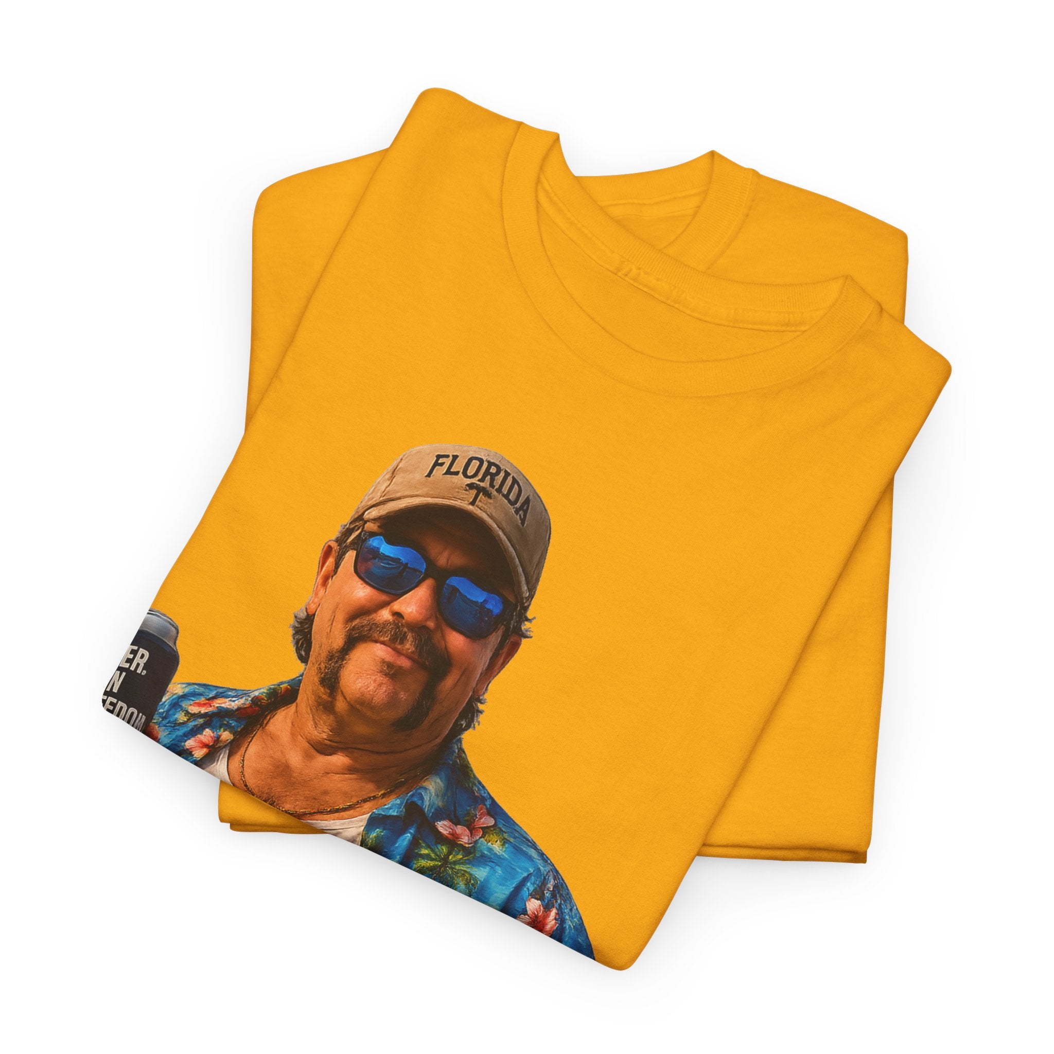 Florida Man Graphic Tee — Funny Vacation Shirt with Hawaiian Shirt Design