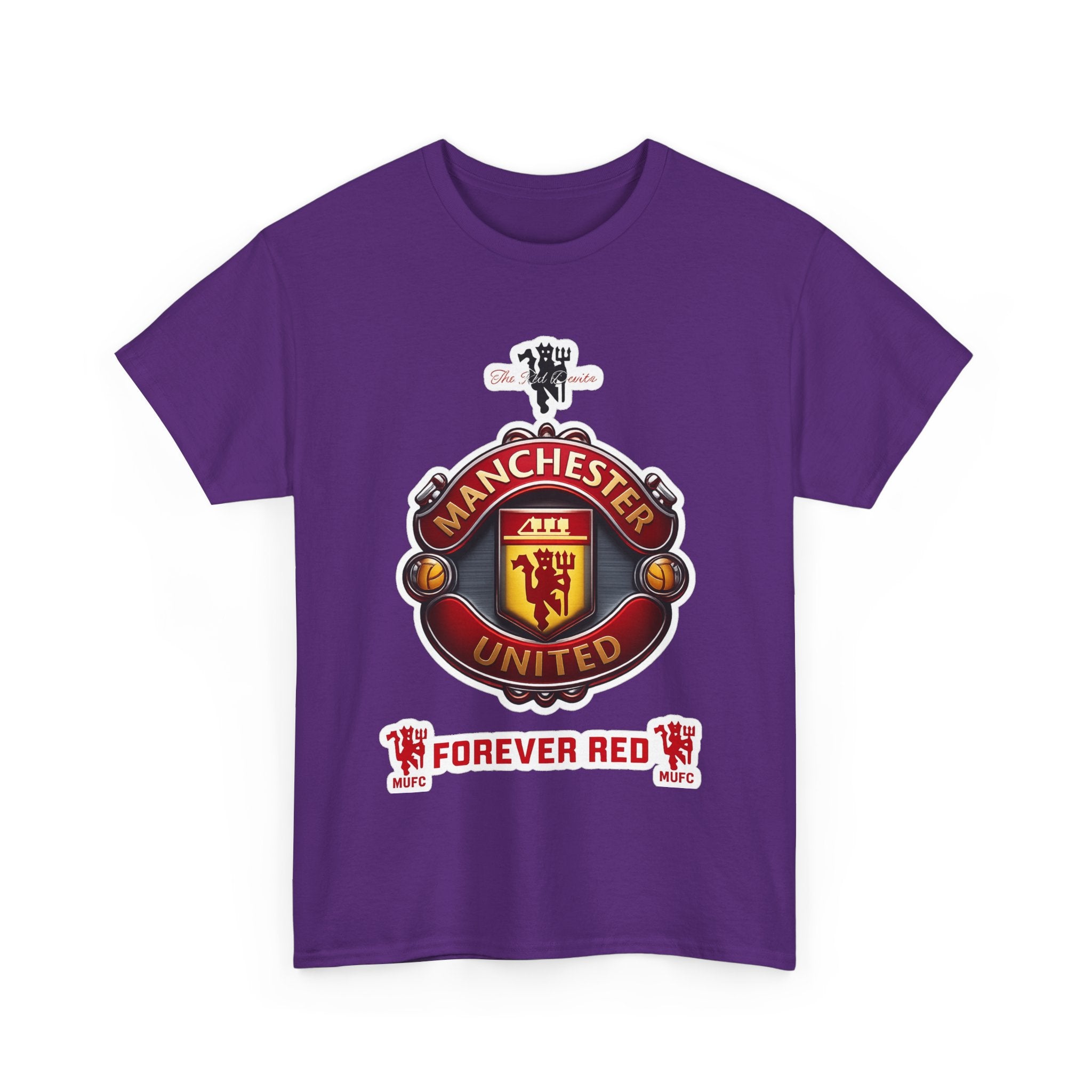 Manchester United Inspired Football Crest Tee — "Forever Red" Supporter Shirt
