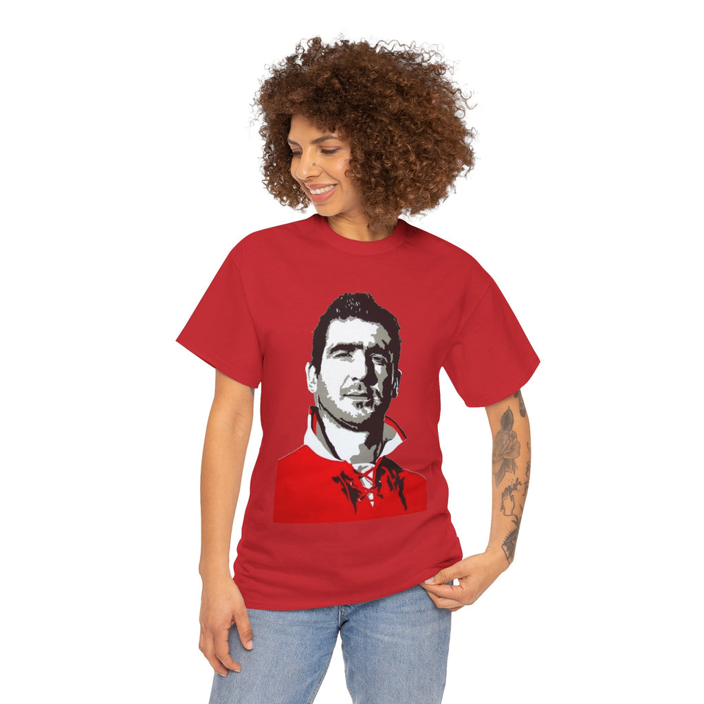 Eric Cantona Manchester United Legend Portrait Graphic CottonT-Shirt