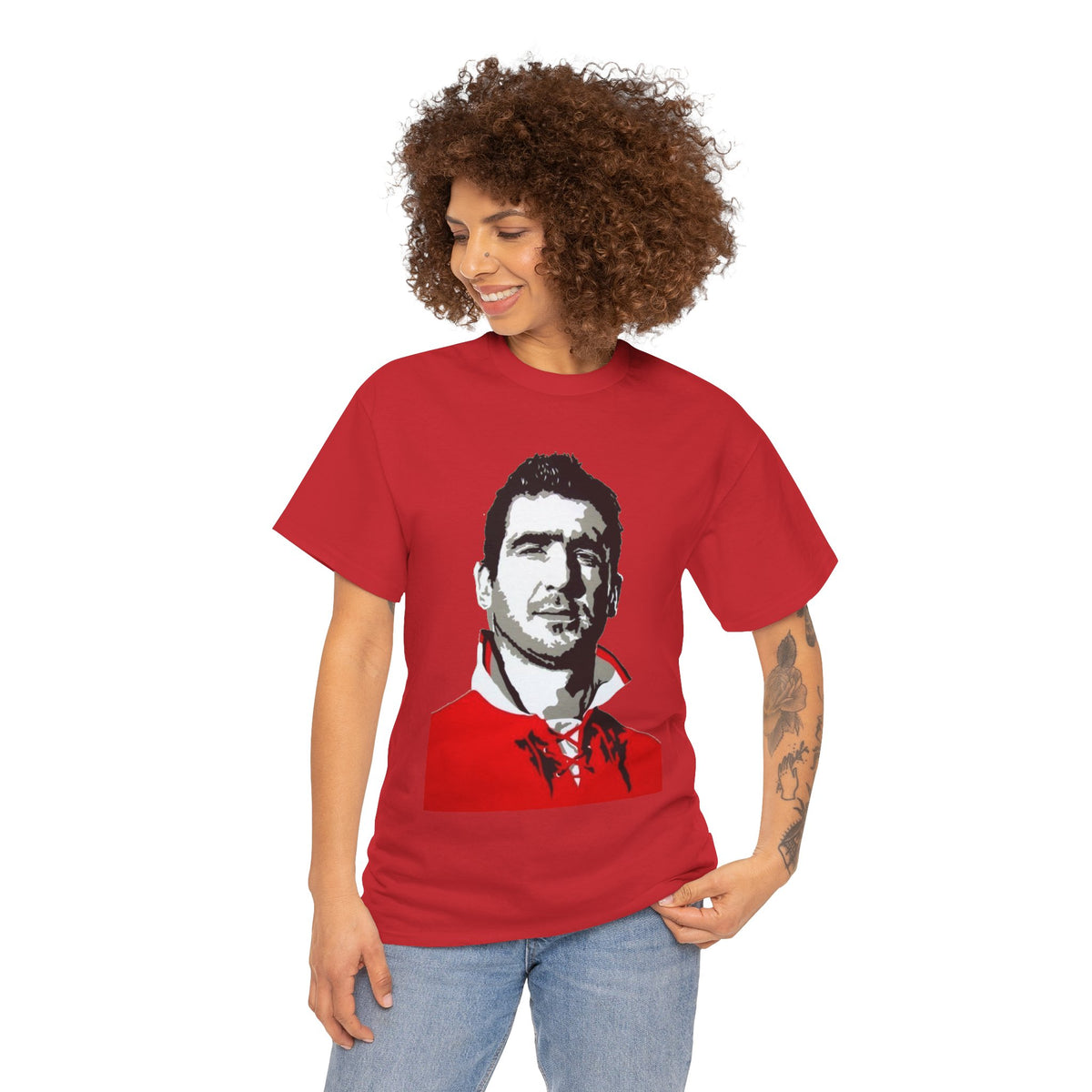 Eric Cantona Manchester United Legend Portrait Graphic CottonT-Shirt