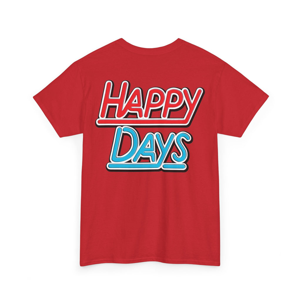 Happy Days Cast Caricature Tee — Retro 70s Sitcom Graphic T-Shirt