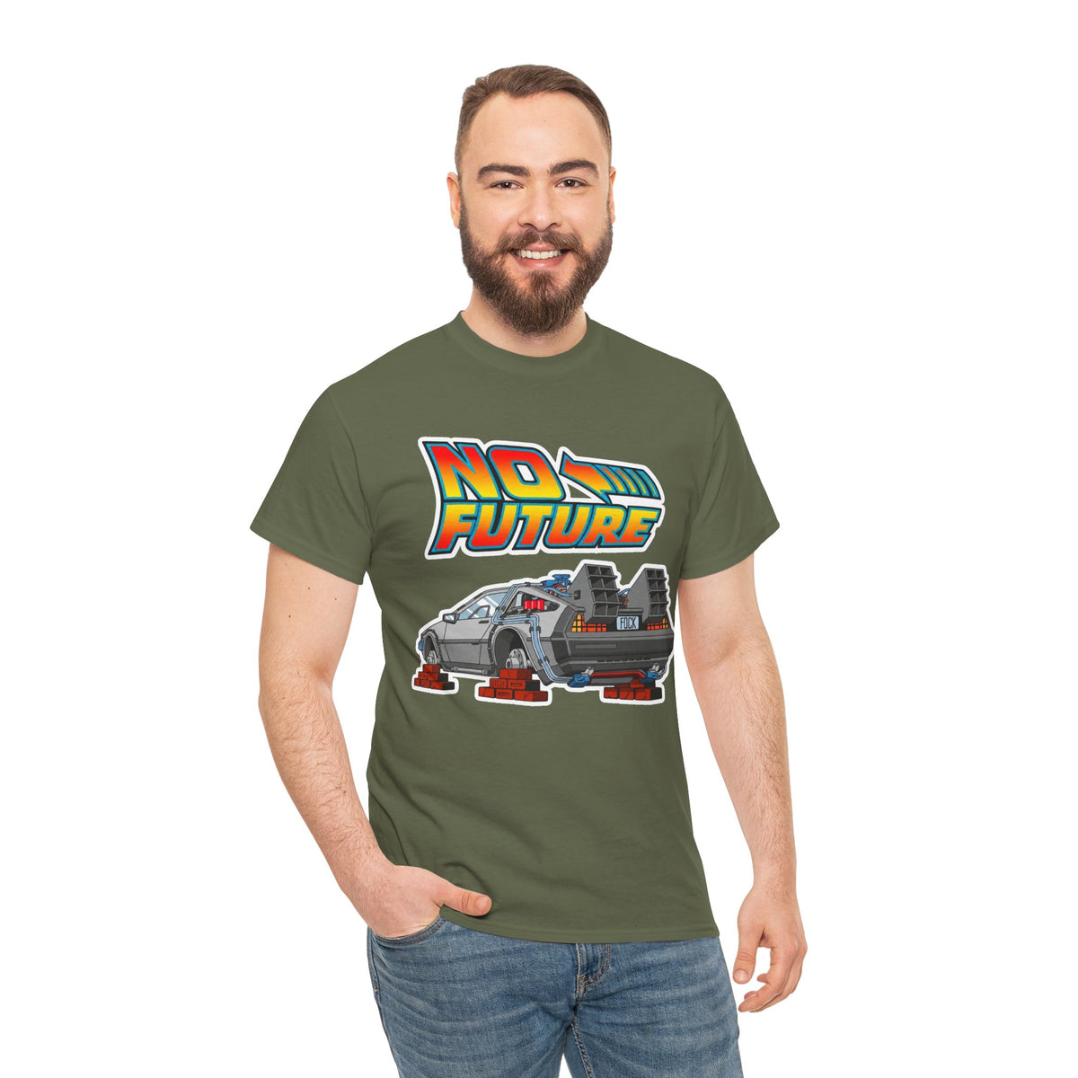 No Future DeLorean Cotton T-Shirt