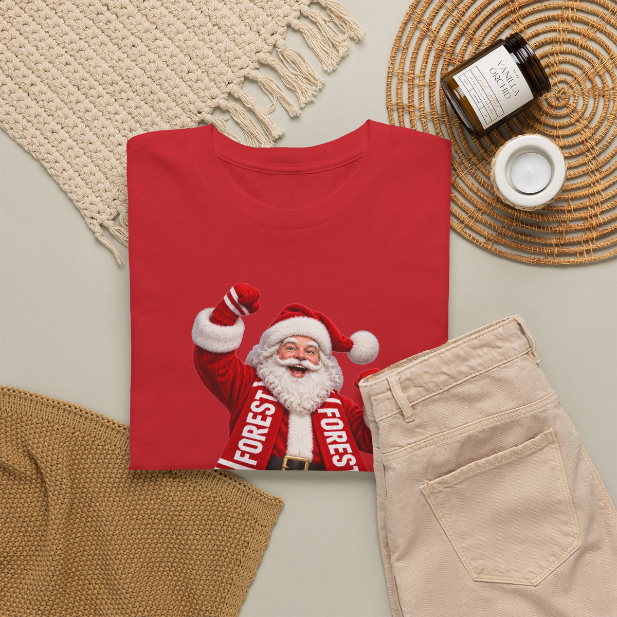 Nottingham Forest Santa Claus Dancing T‑Shirt — Vintage Christmas Holiday Tee