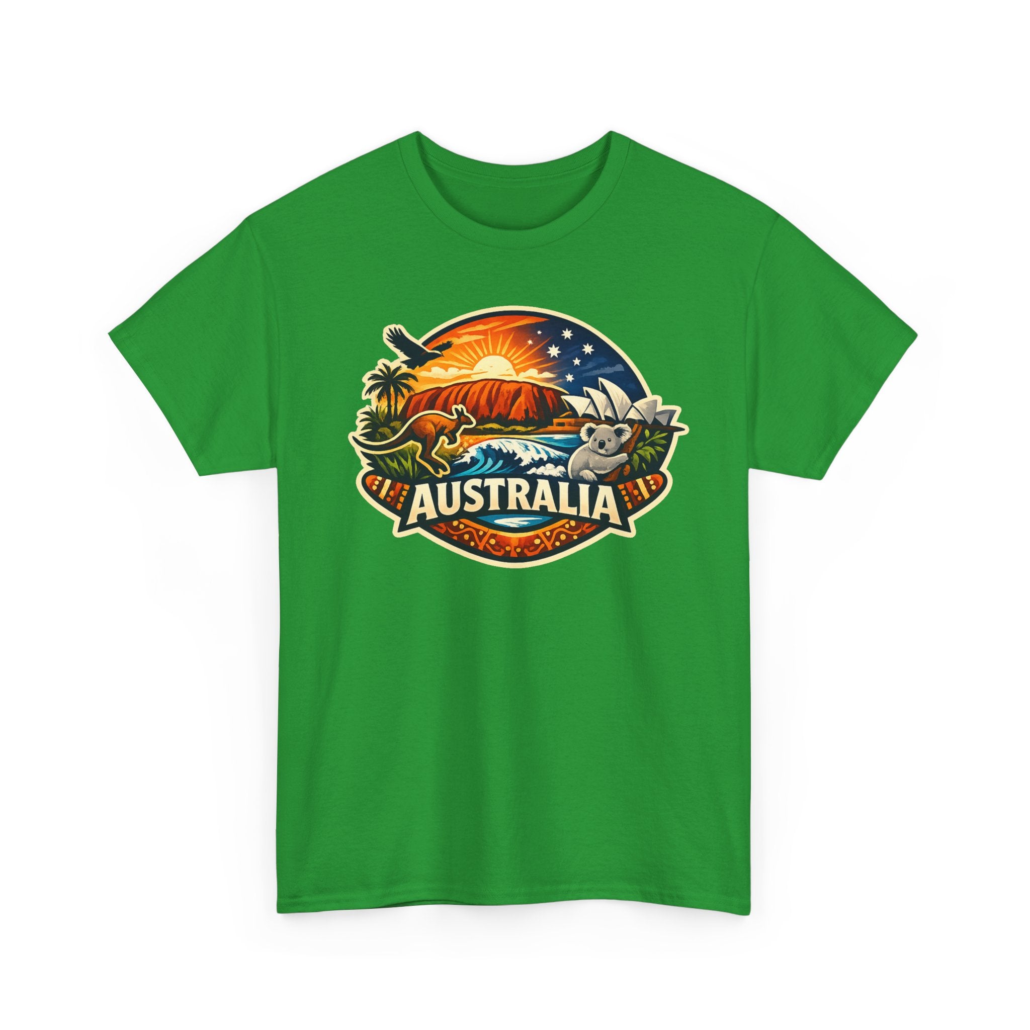 Australia Sunset Vintage Tee — Kangaroo & Surf Badge