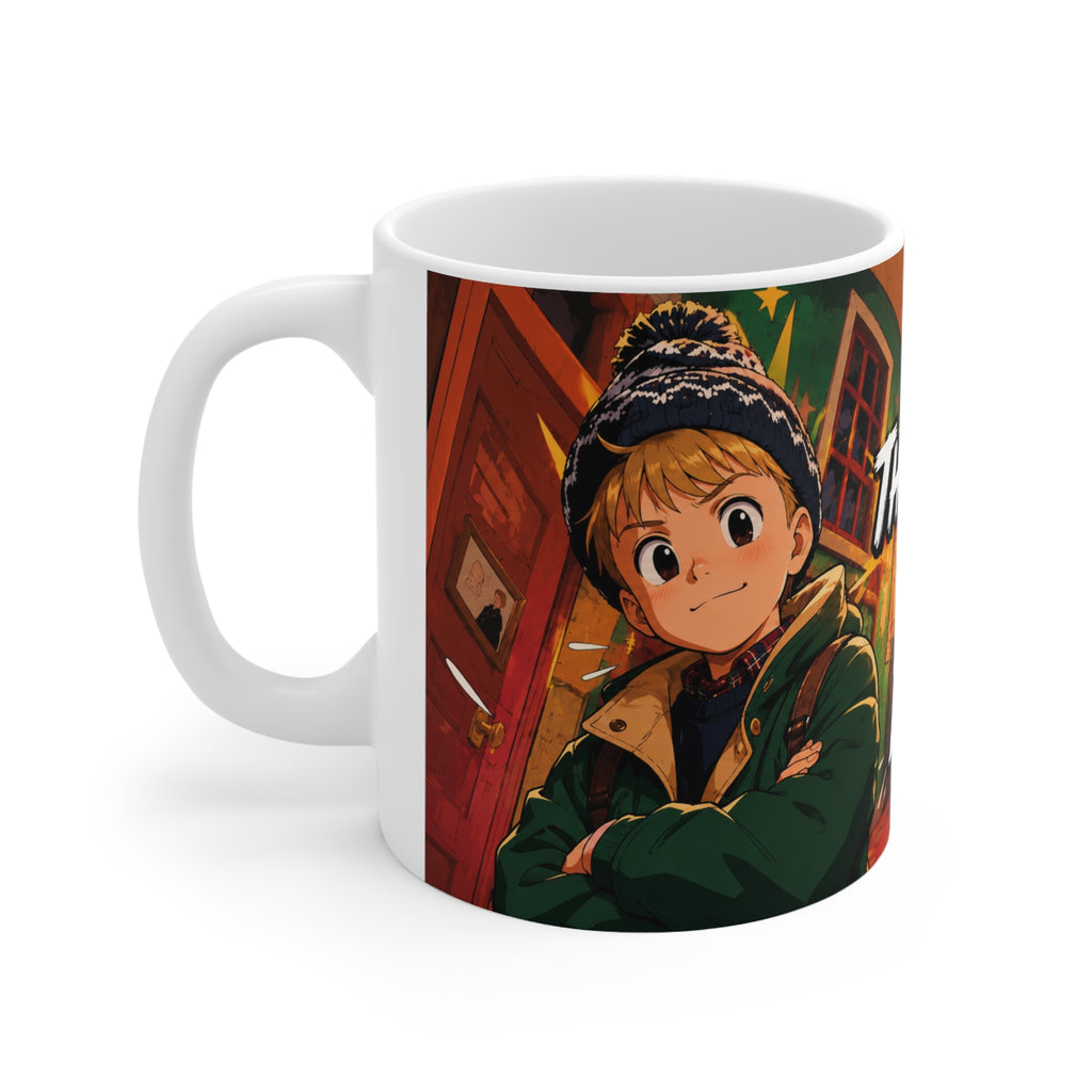 Home Alone Inspired Anime Coffee Mug — "This Is My Cozy Face, I Have Defended" 11oz & 15oz Ceramic