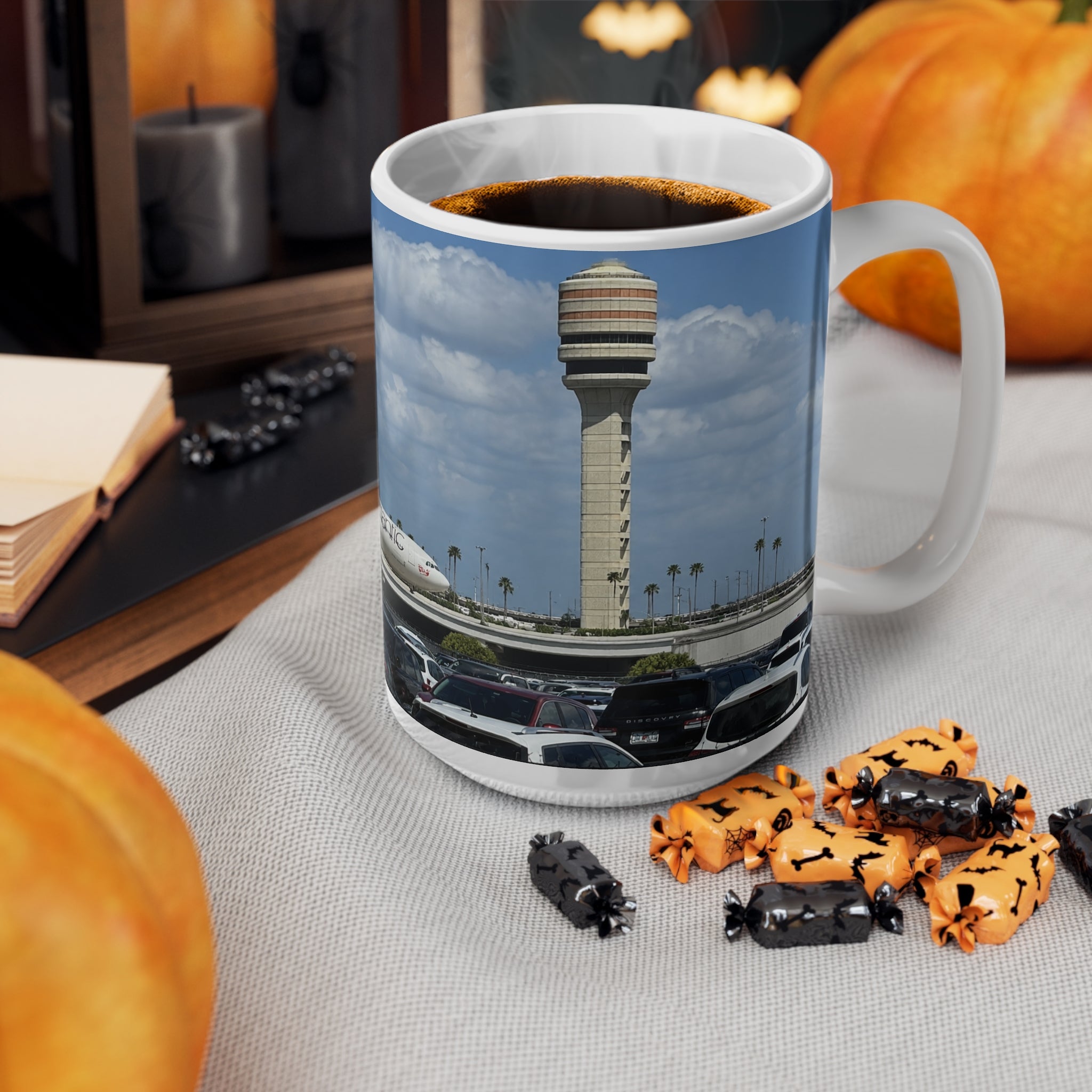 Virgin Atlantic at Orlando International Airport Photo Mug — Virgin Atlantic Jet Ceramic Coffee Cup (11oz/15oz)
