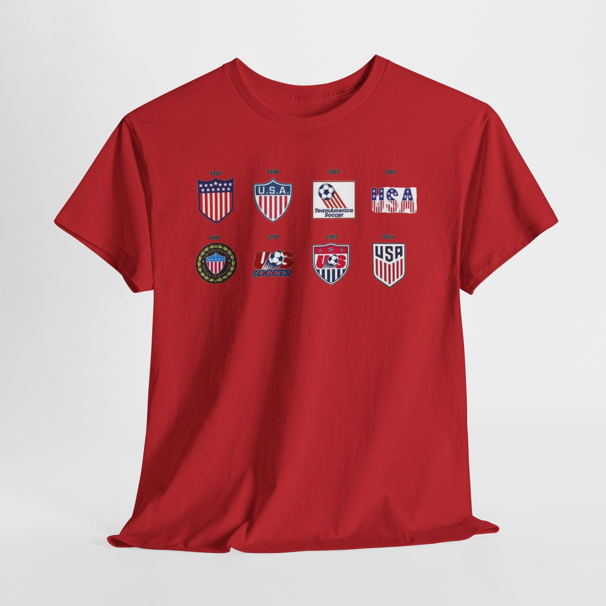 USA Soccer Logos Graphic Tee — Retro American Soccer Logo T‑Shirt