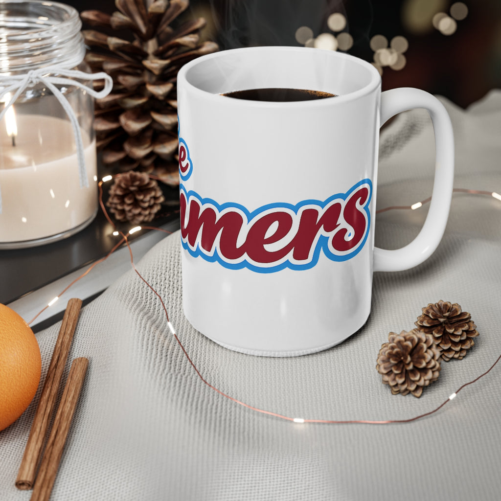 West Ham United The Hammers Ceramic Coffee Mug — Retro Script 11oz & 15oz