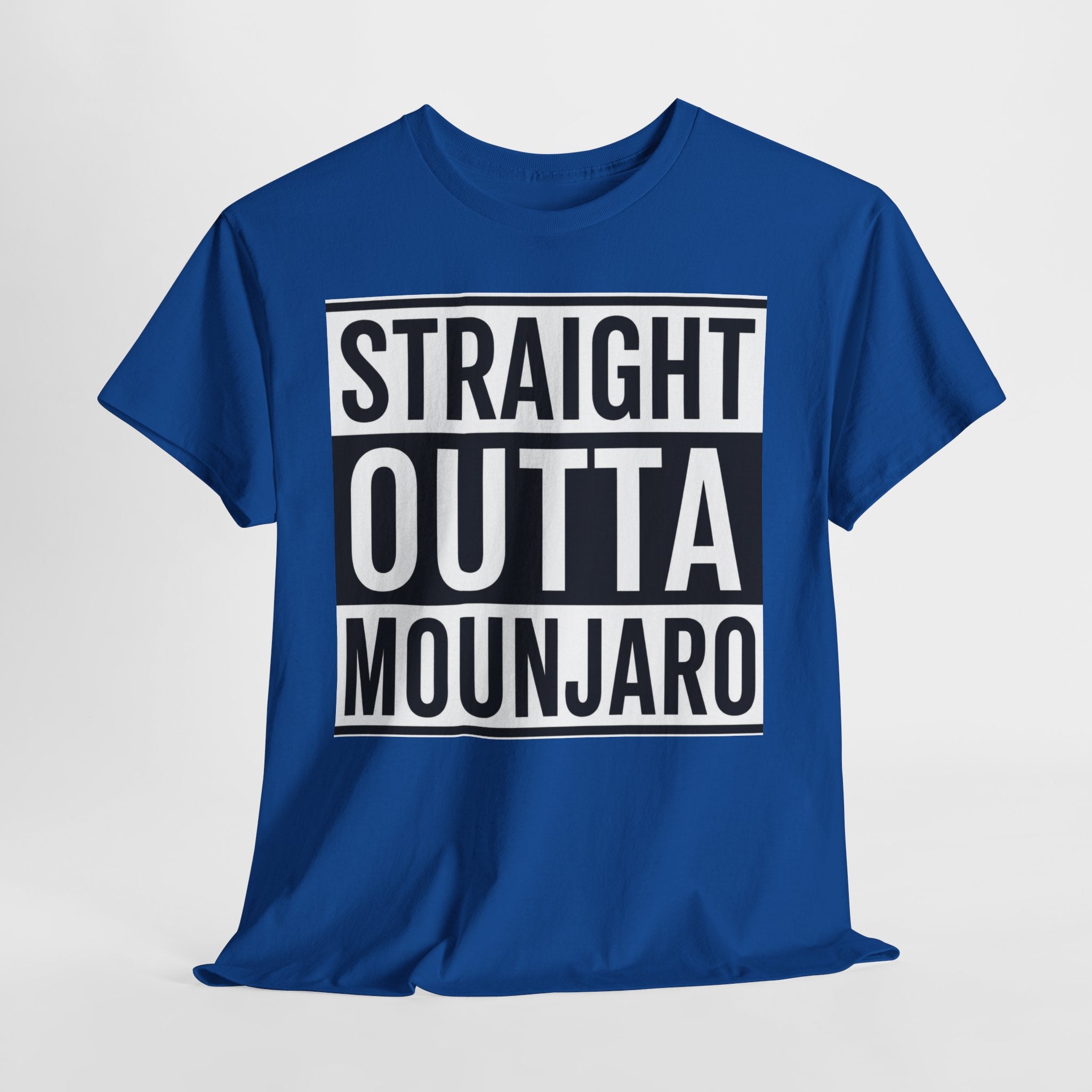T-Shirt — "Straight Outta Mounjaro" Bold Typography Tee