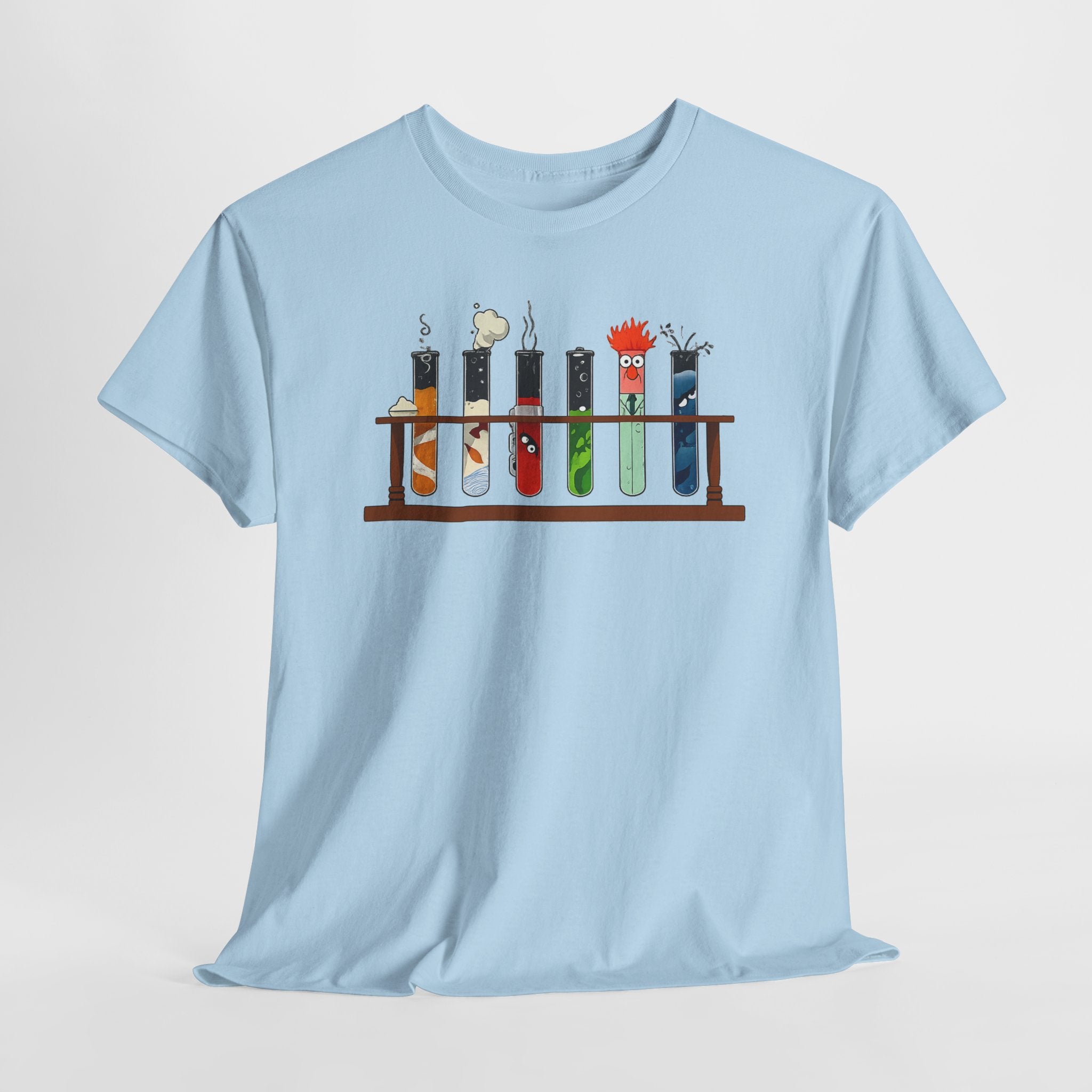 Muppets Beaker Science Test Tube Cats T‑Shirt — Cute Laboratory Cat Illustrations Tee