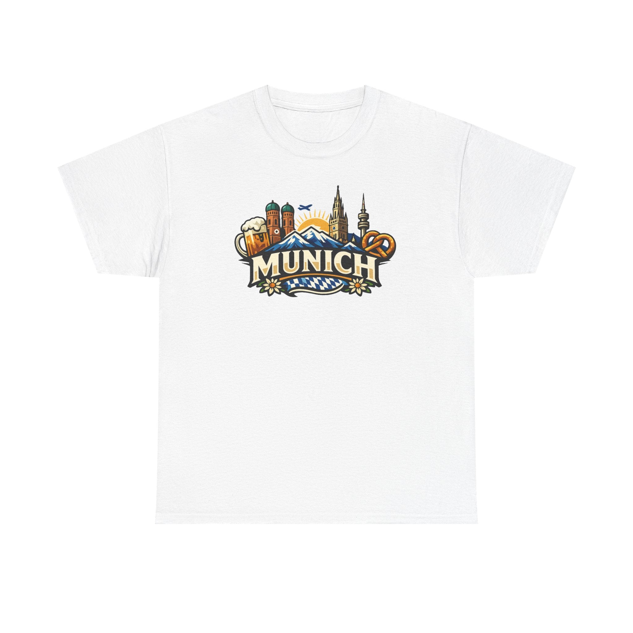 Munich Souvenir T‑Shirt — Oktoberfest Beer & Pretzel Graphic Tee