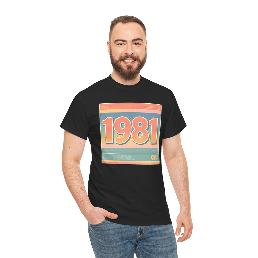 Vintage 1981 Retro Tee — 40th Birthday Gift Shirt