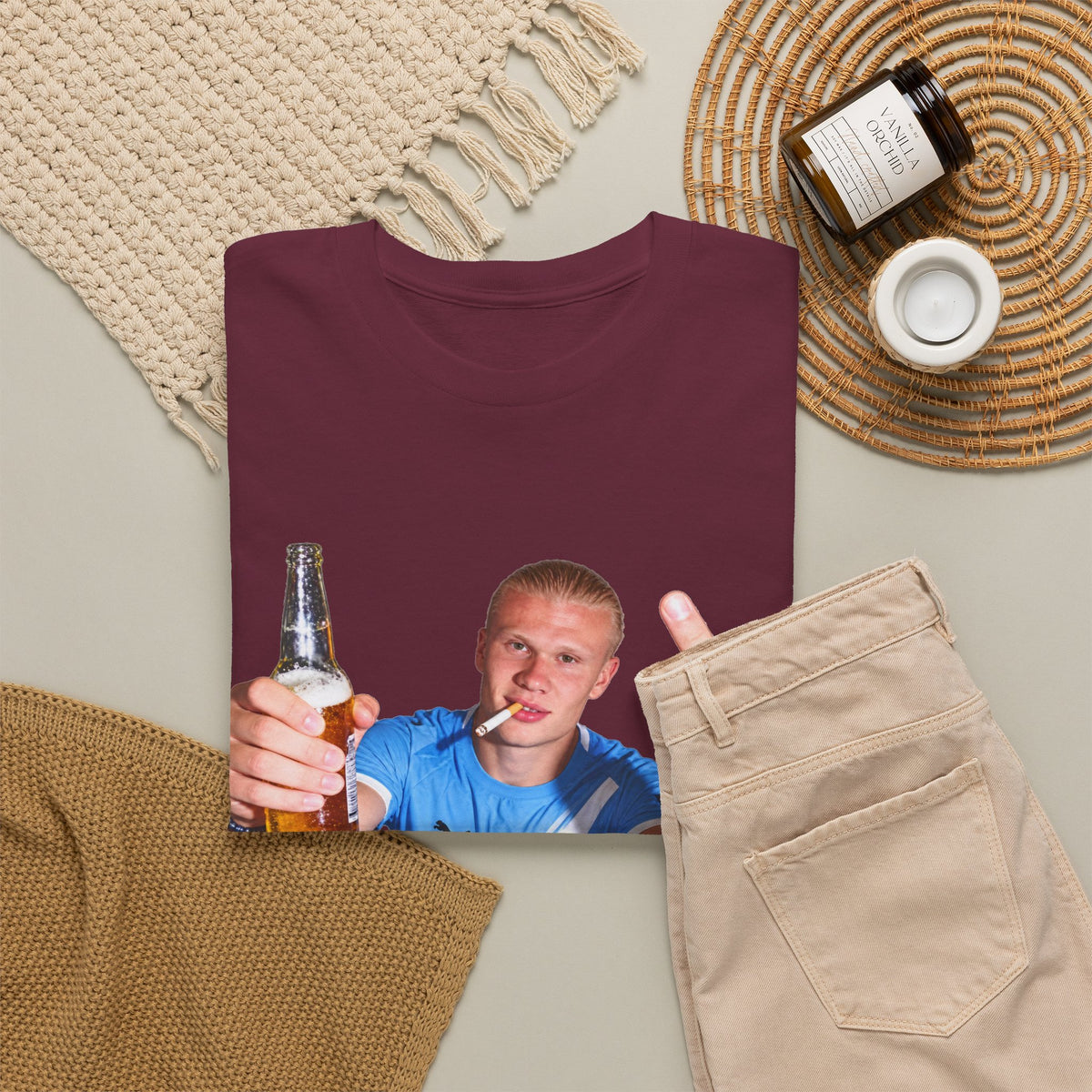 Erling Haaland on the p*** Unisex Heavy Cotton Tee
