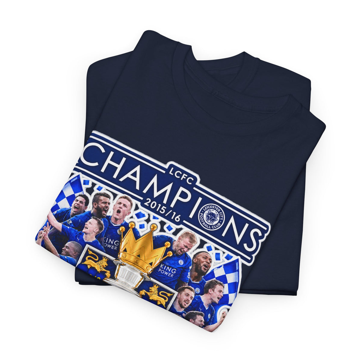 Leicester City 2015/2016 Champions Trophy Soccer T-Shirt — Team Victory Graphic Tee