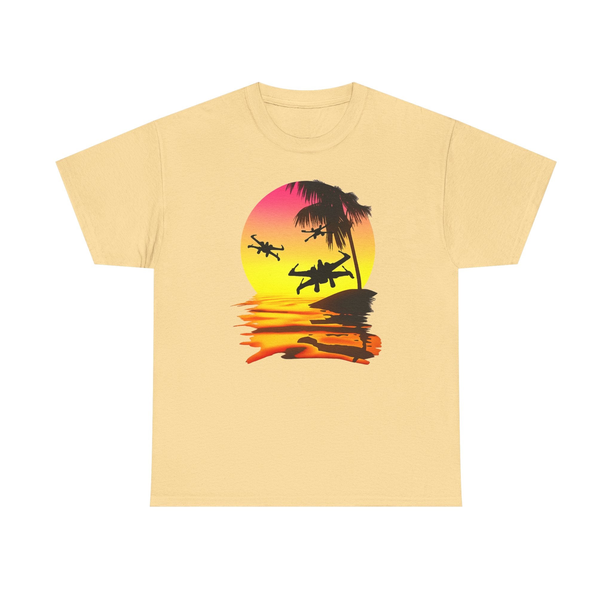 Star Wars X-Ring Sunset Beach Plane T-Shirt