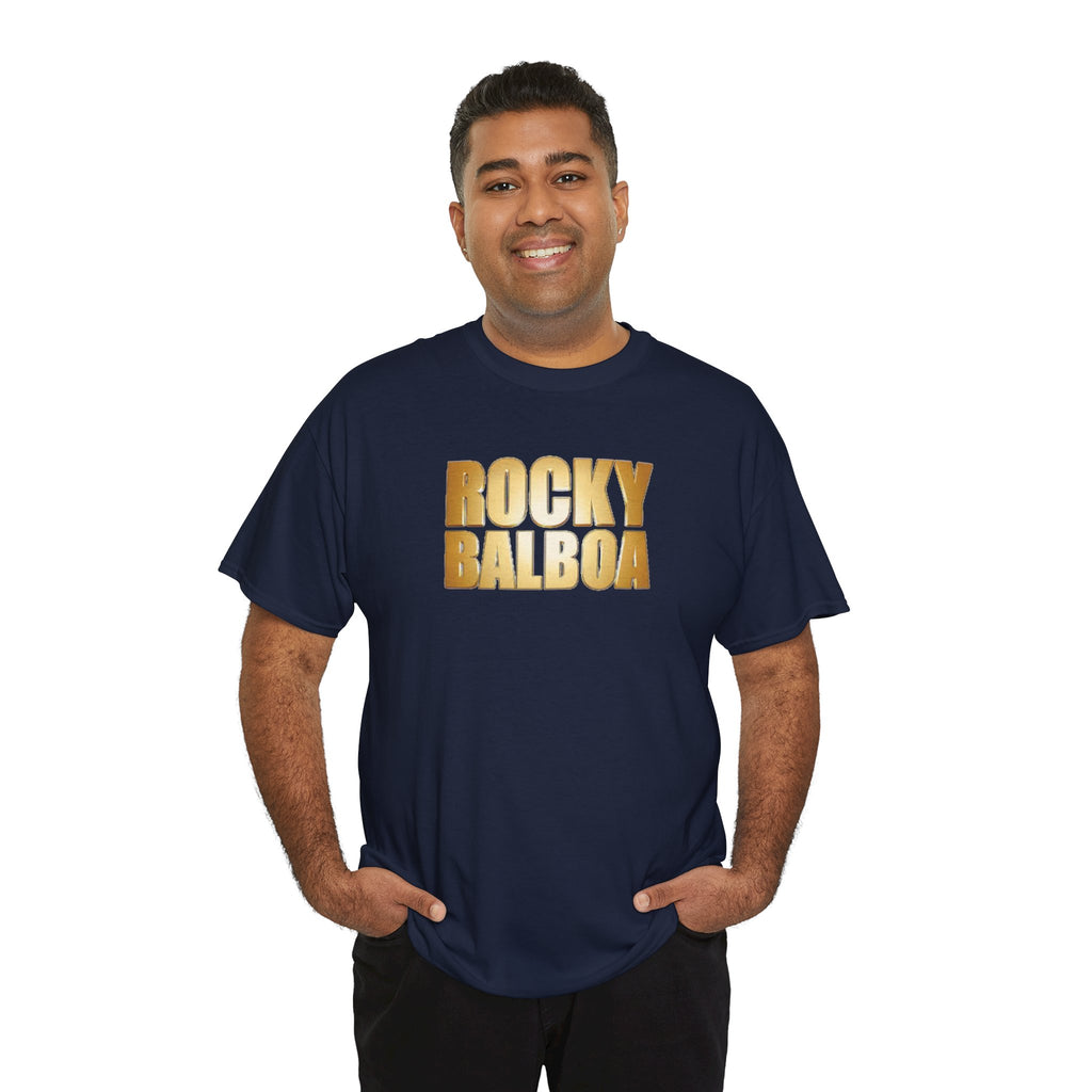 Rocky Balboa Gold Logo Tee — Retro Boxing Movie Fan T-Shirt