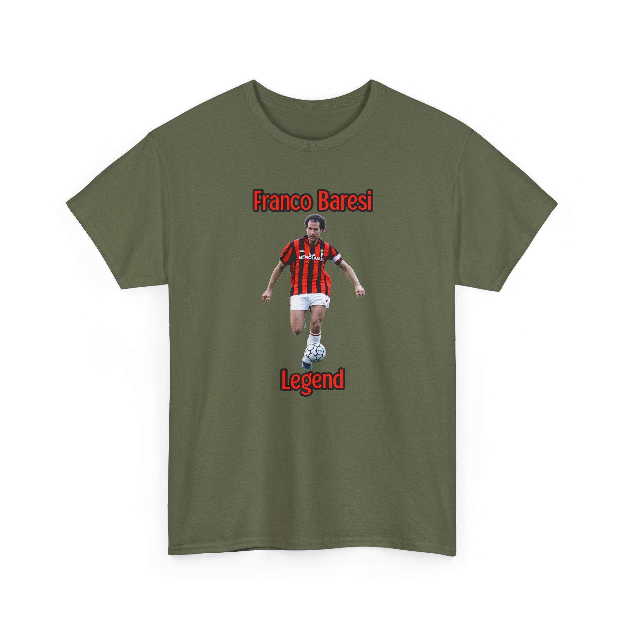 Franco Baresi Legend Tee — AC Milan Retro Soccer Graphic T-Shirt