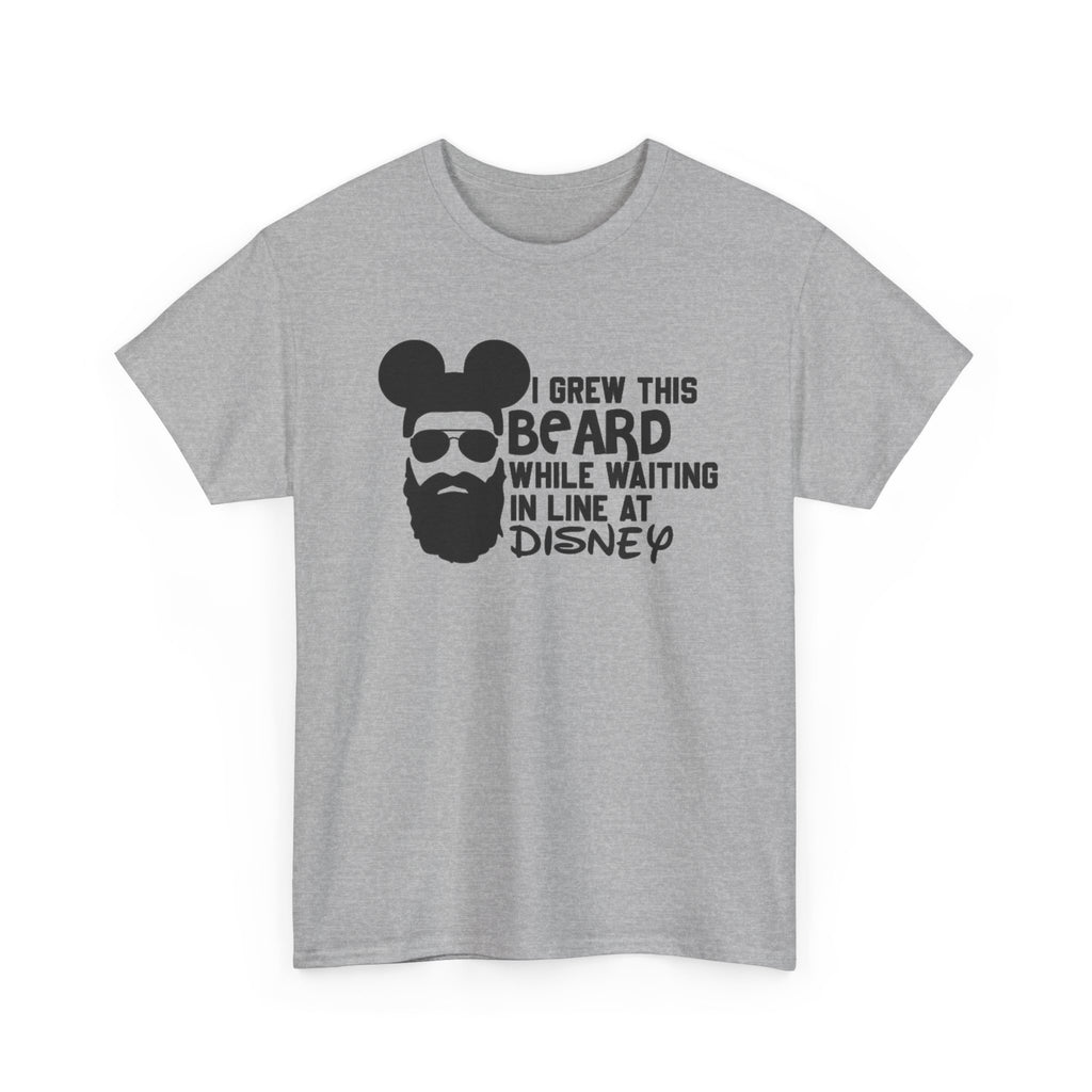 Beard While Waiting Tee – "I Grew This Beard While Waiting In Line At Disney" Funny Disney Dad T-Shirt