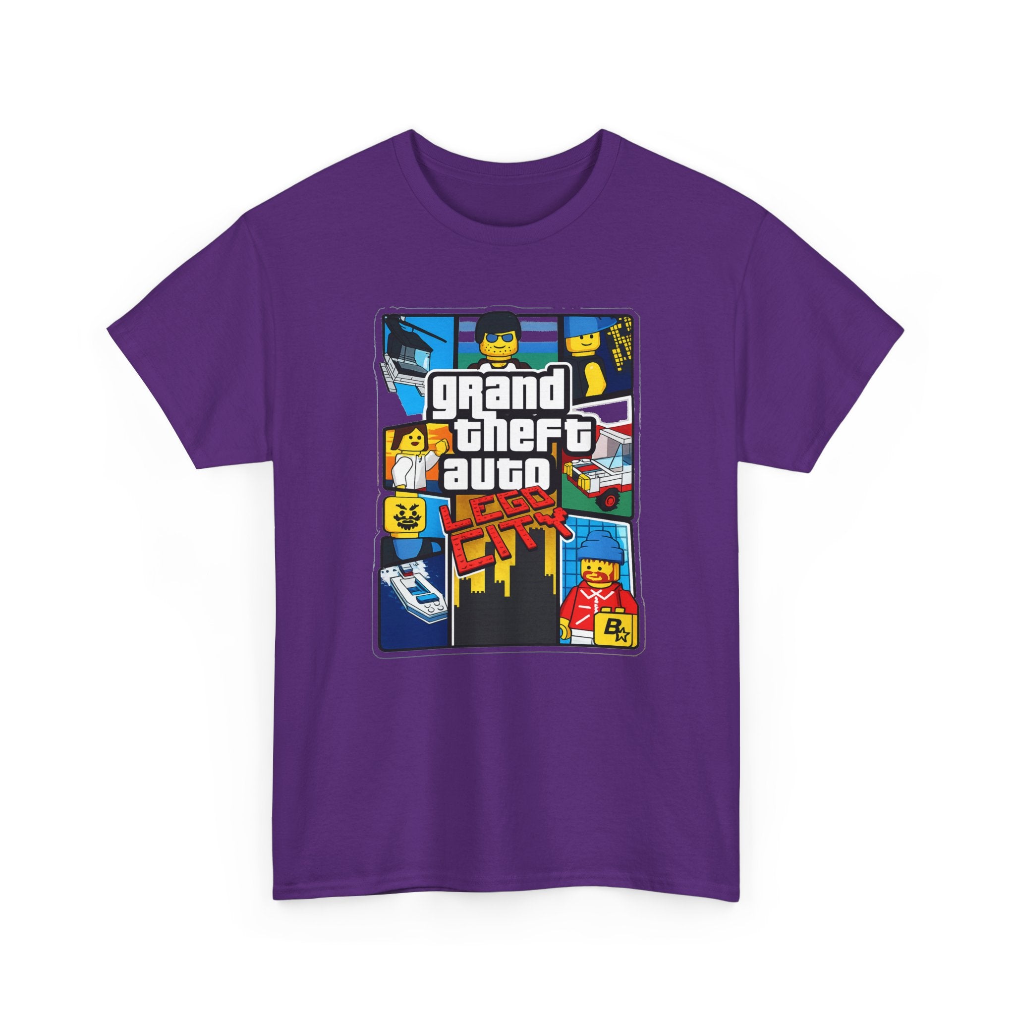 GTA Lego City Retro Block-Style 'Grand Theft Auto' Graphic Tee