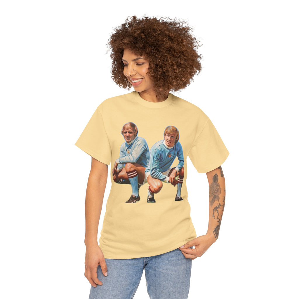Franny Lee and Colin Bell Manchester City Retro Soccer Players T‑Shirt — Vintage Football Graphic Tee