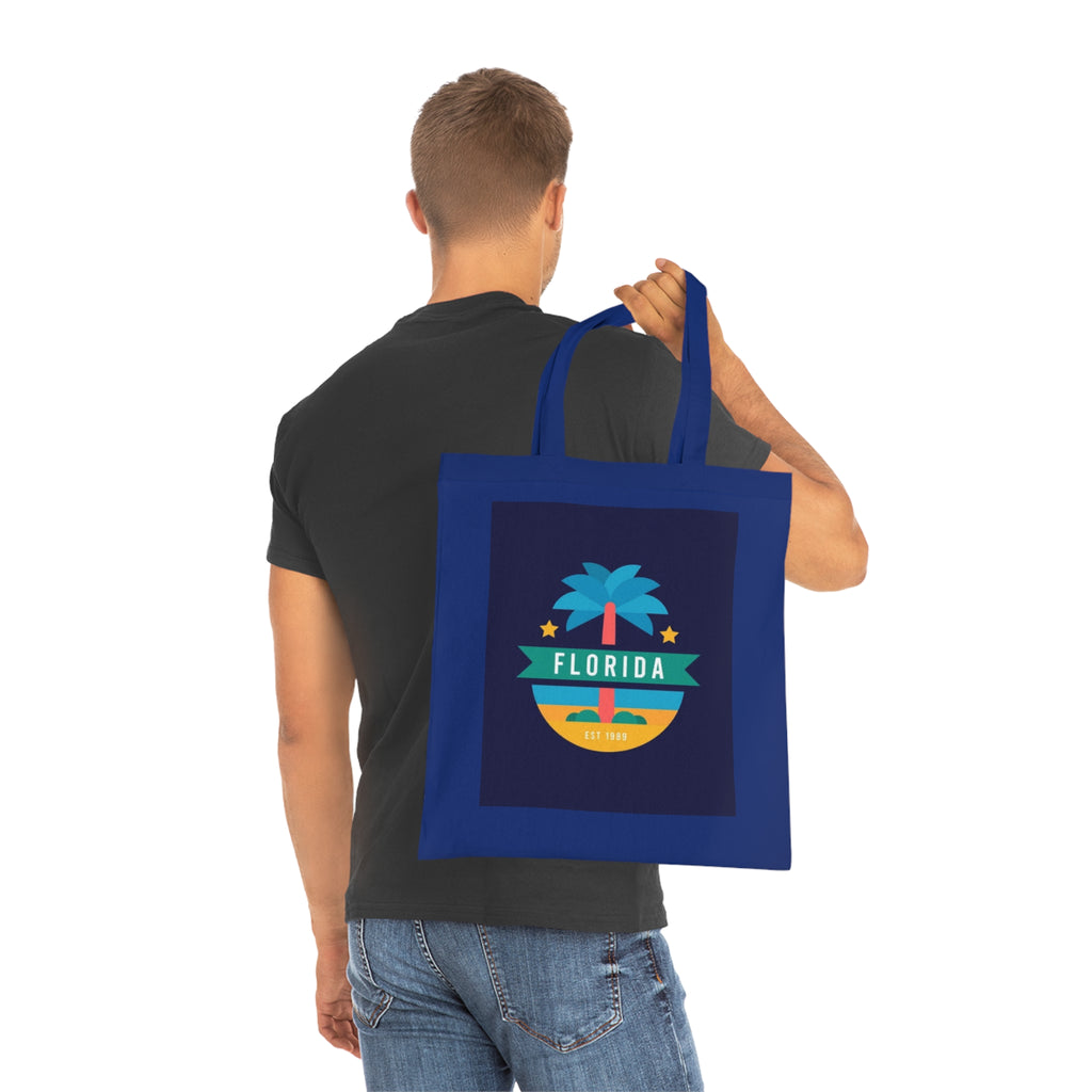 Florida Palm Beach Tote Bag – Retro State Travel Cotton Tote