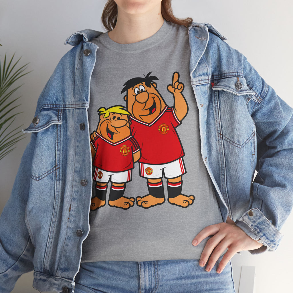 Manchester United The Flintstones Cartoon Football Fans T-Shirt
