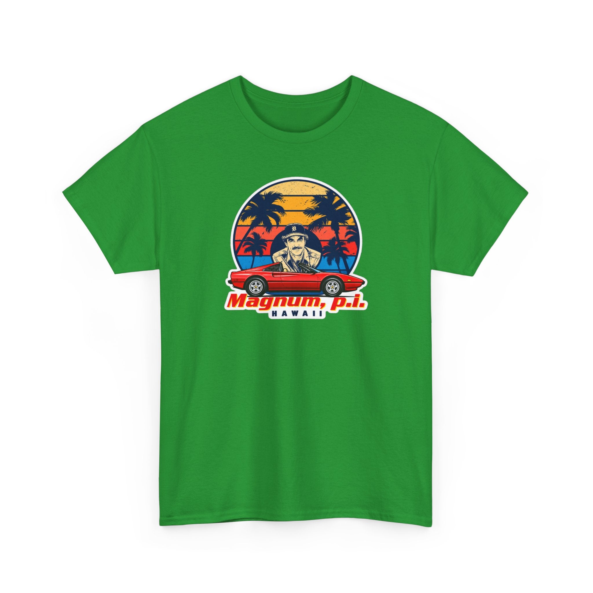 Magnum P.I. Hawaii Retro Sunset Cotton T-Shirt / Tee