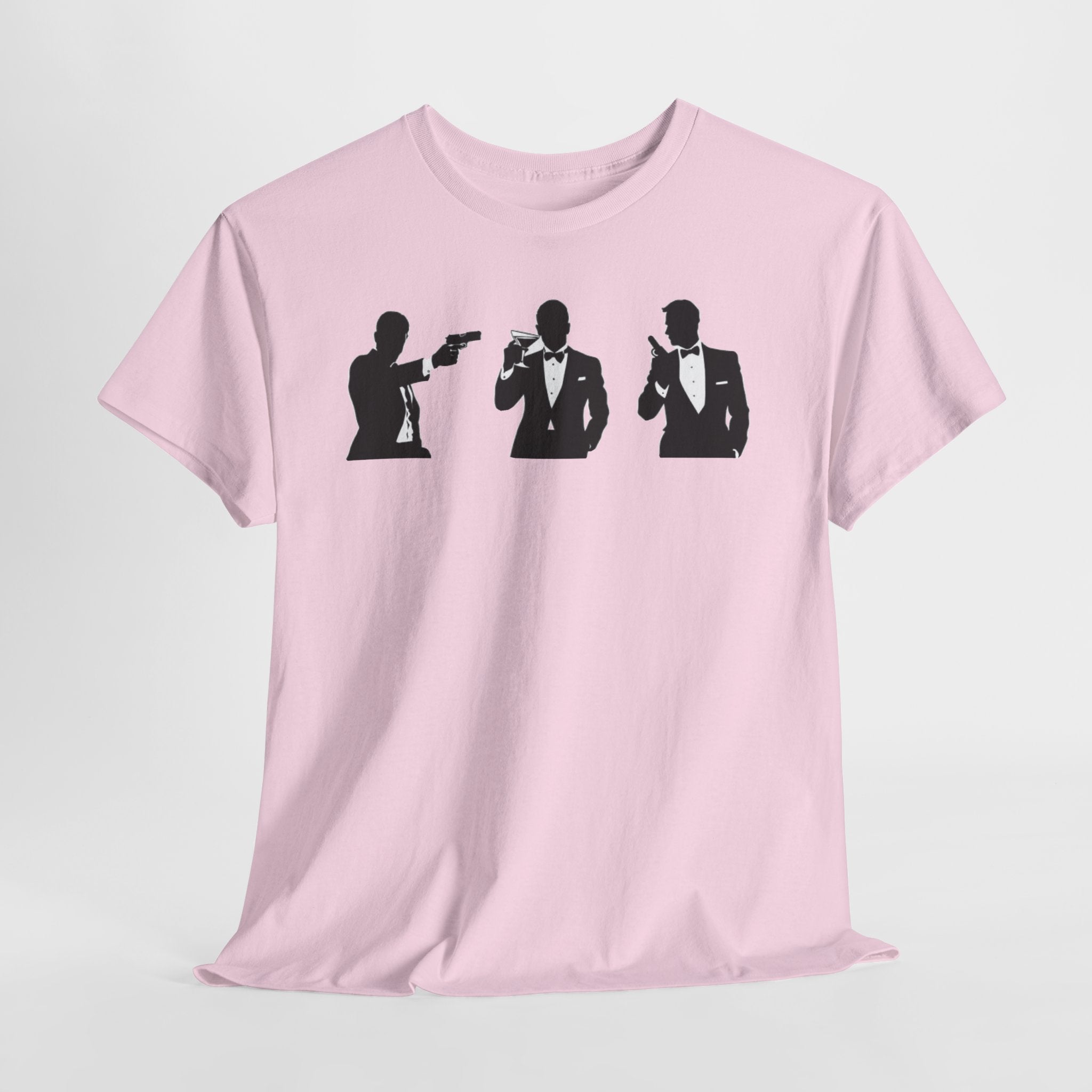 Bond in Suits Silhouette Tee — Classic James Bond Tuxedo Graphic Shirt