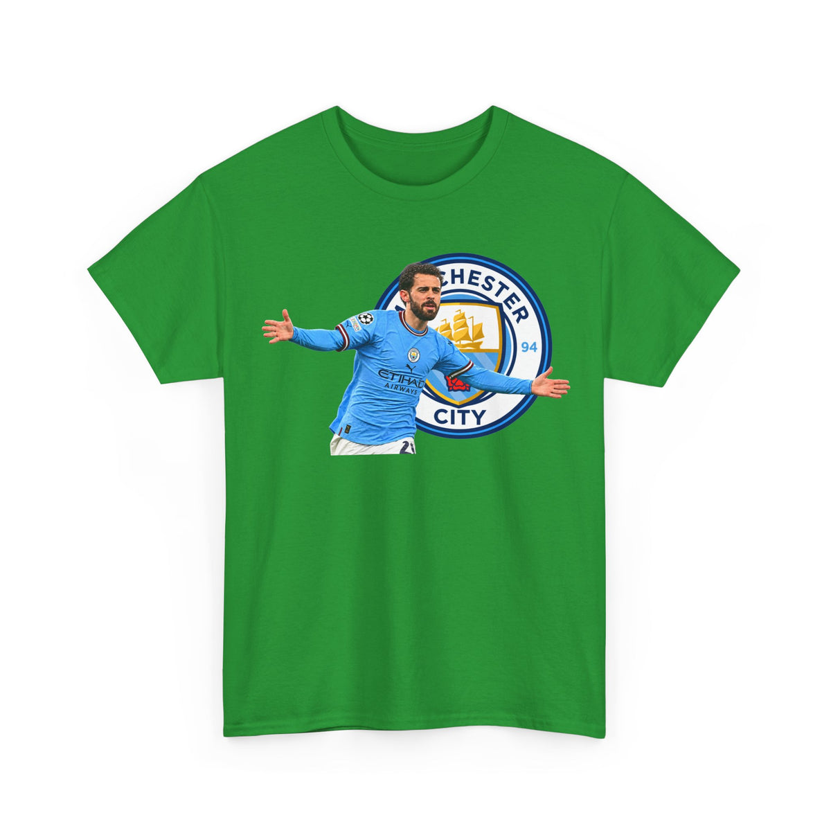 Bernardo Silva Manchester City Football Club Graphic Tee — Celebratory Player Design