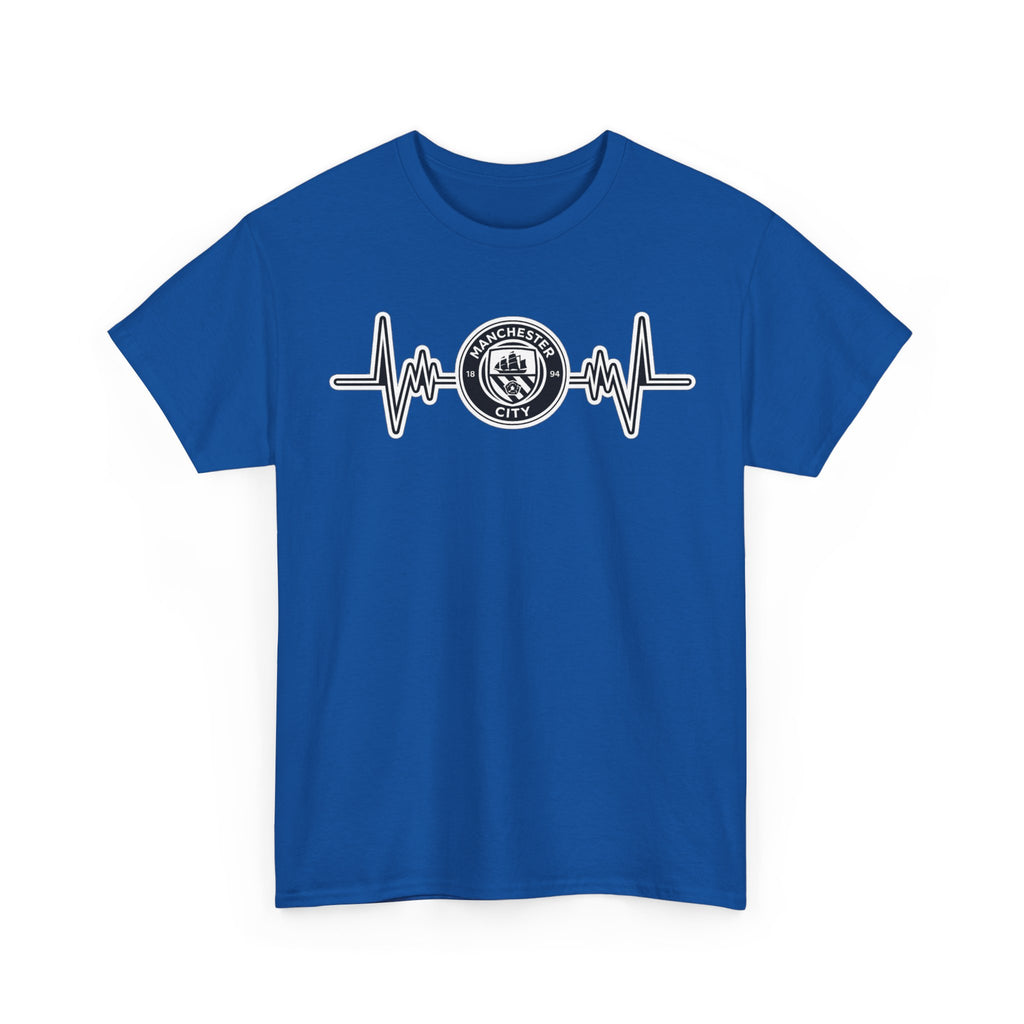Manchester City Heartbeat Logo T-Shirt — Emergency Medical Services Pulse Tee