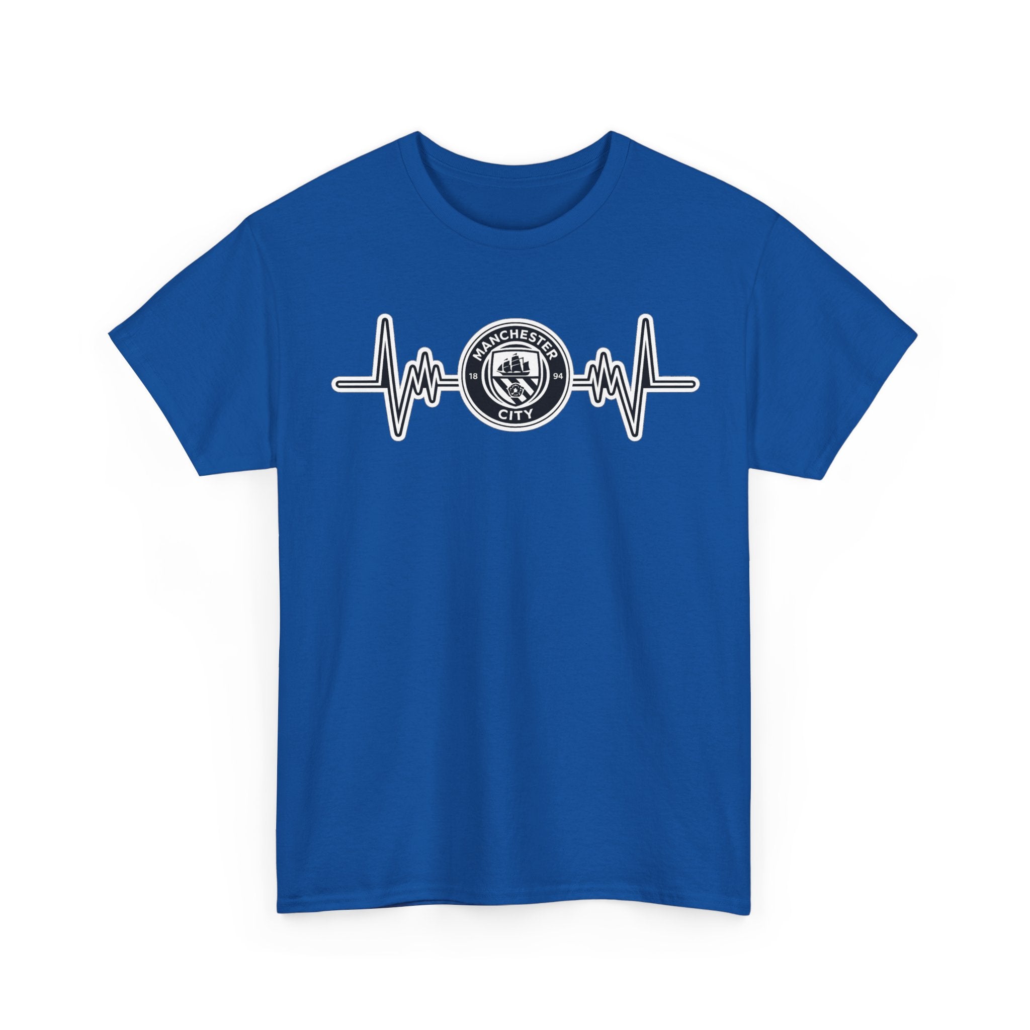 Manchester City Heartbeat Logo T-Shirt — Emergency Medical Services Pulse Tee