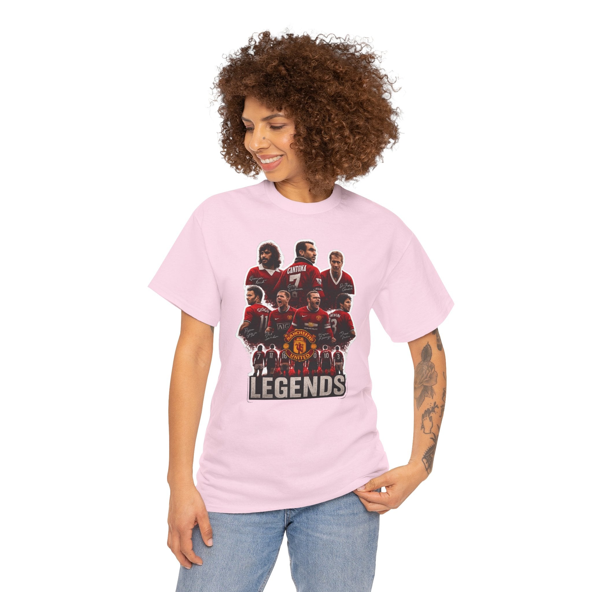 Manchester United Legends Football Team Tee — Retro Manchester United Players Graphic Shirt