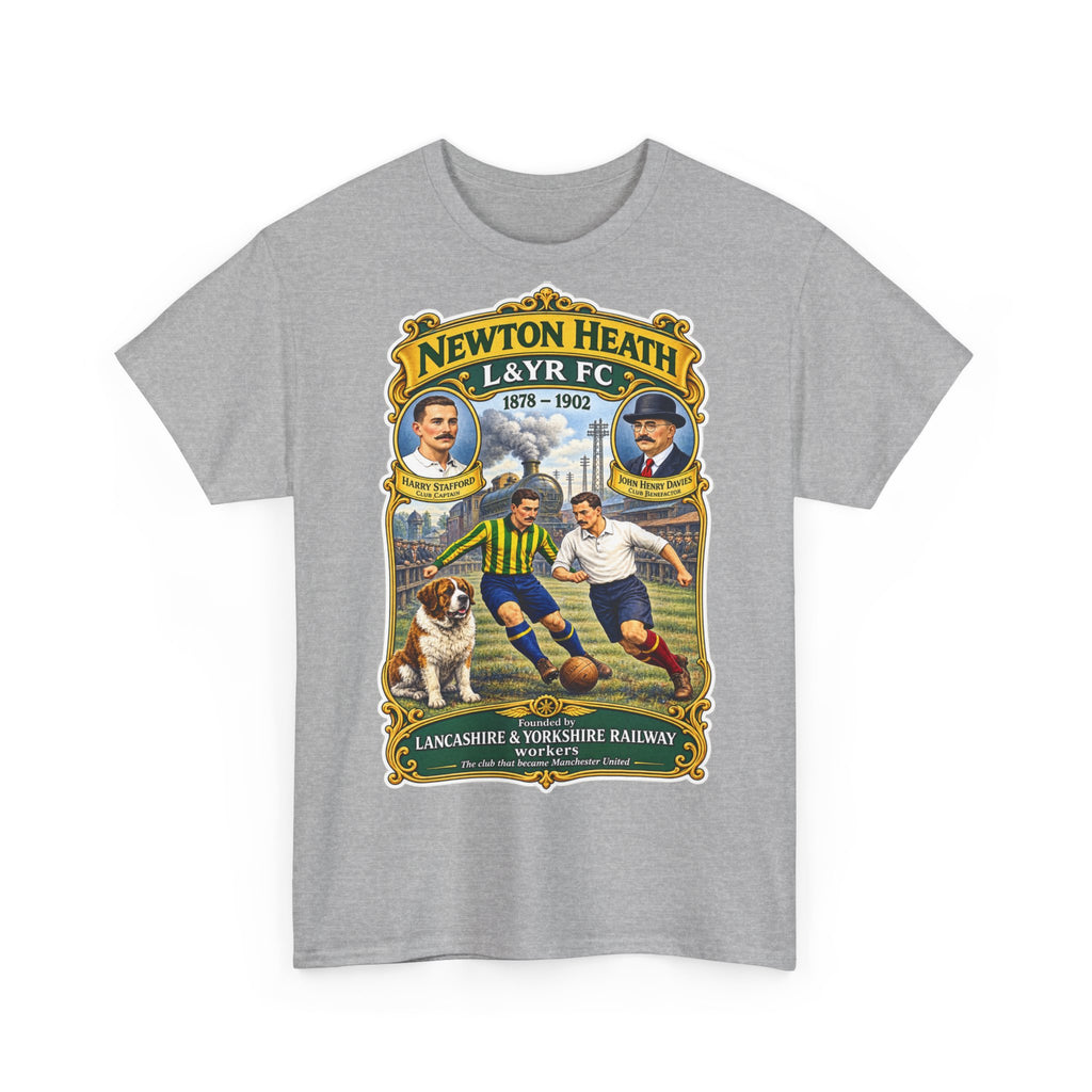 Newton Heath L&YR FC Vintage Football Tee — Lancashire & Yorkshire Railway Soccer Shirt