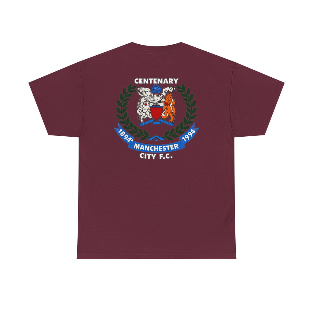 Manchester City F.C. Centenary Crest Tee — 1894–1994 Vintage Football T‑Shirt