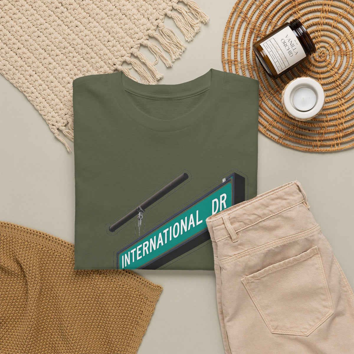 International Dr Street Sign Cotton T-Shirt