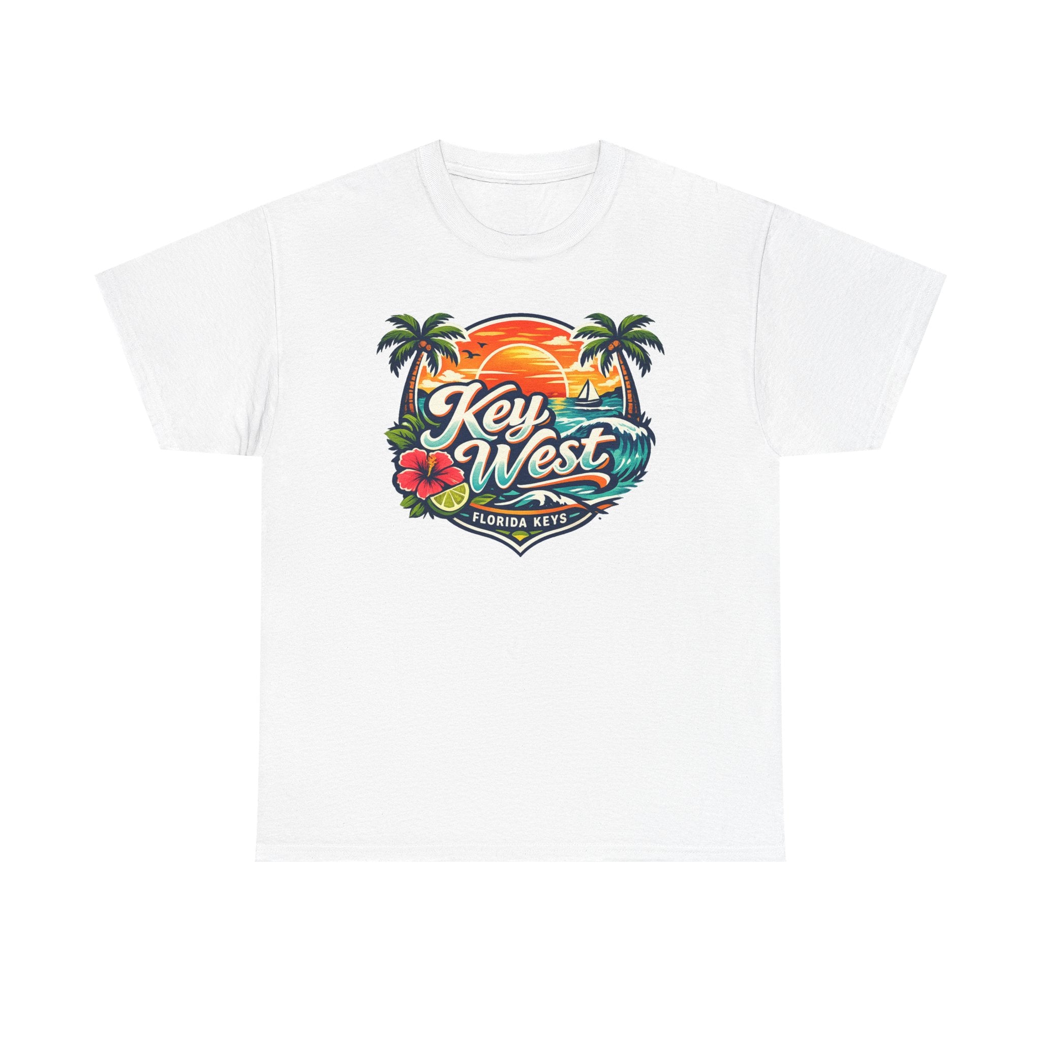 Key West Florida Keys T‑Shirt — Tropical Sunset Palm Beach Souvenir Tee