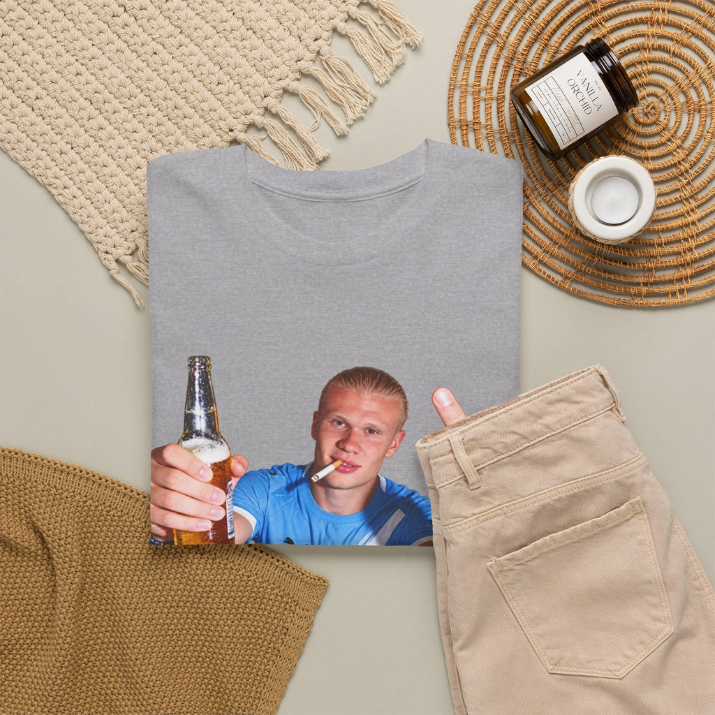 Erling Haaland on the p*** Unisex Heavy Cotton Tee