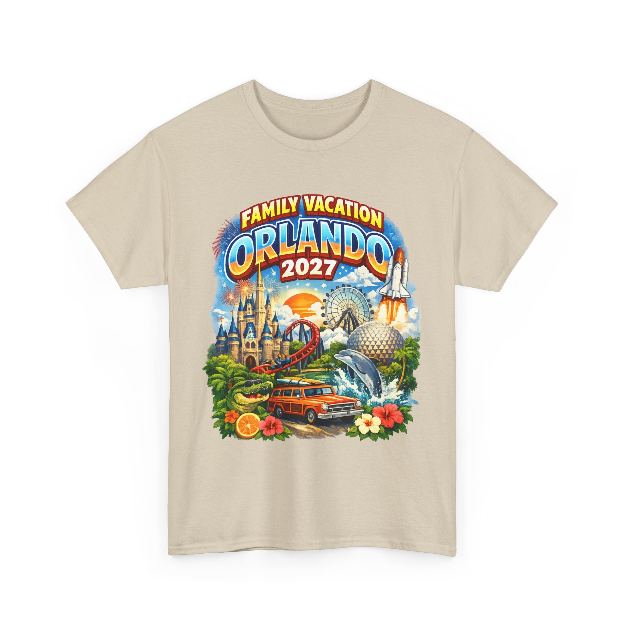 Orlando 2027 Family Vacation T-Shirt — Retro Theme Park Souvenir Tee