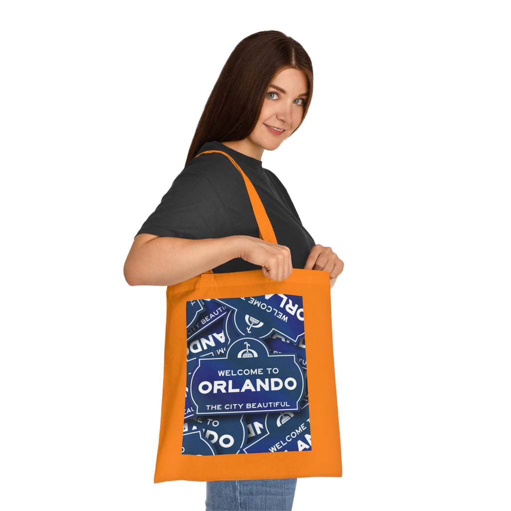 Orlando Souvenir Tote Bag – "Welcome to Orlando" City Beautiful Cotton Shopper