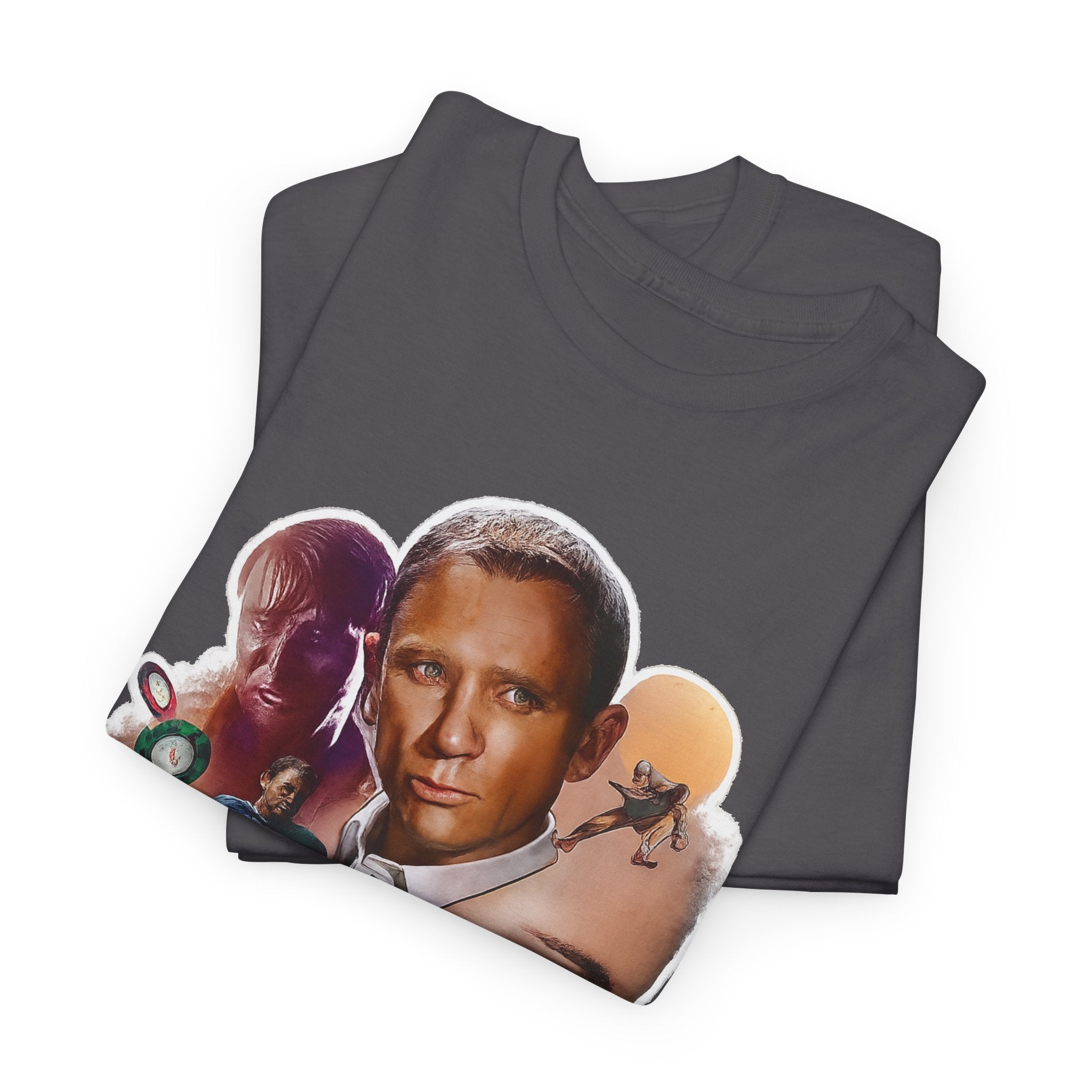 Jame Bond Movie Collage T‑Shirt — Vintage Film Noir Portrait Tee