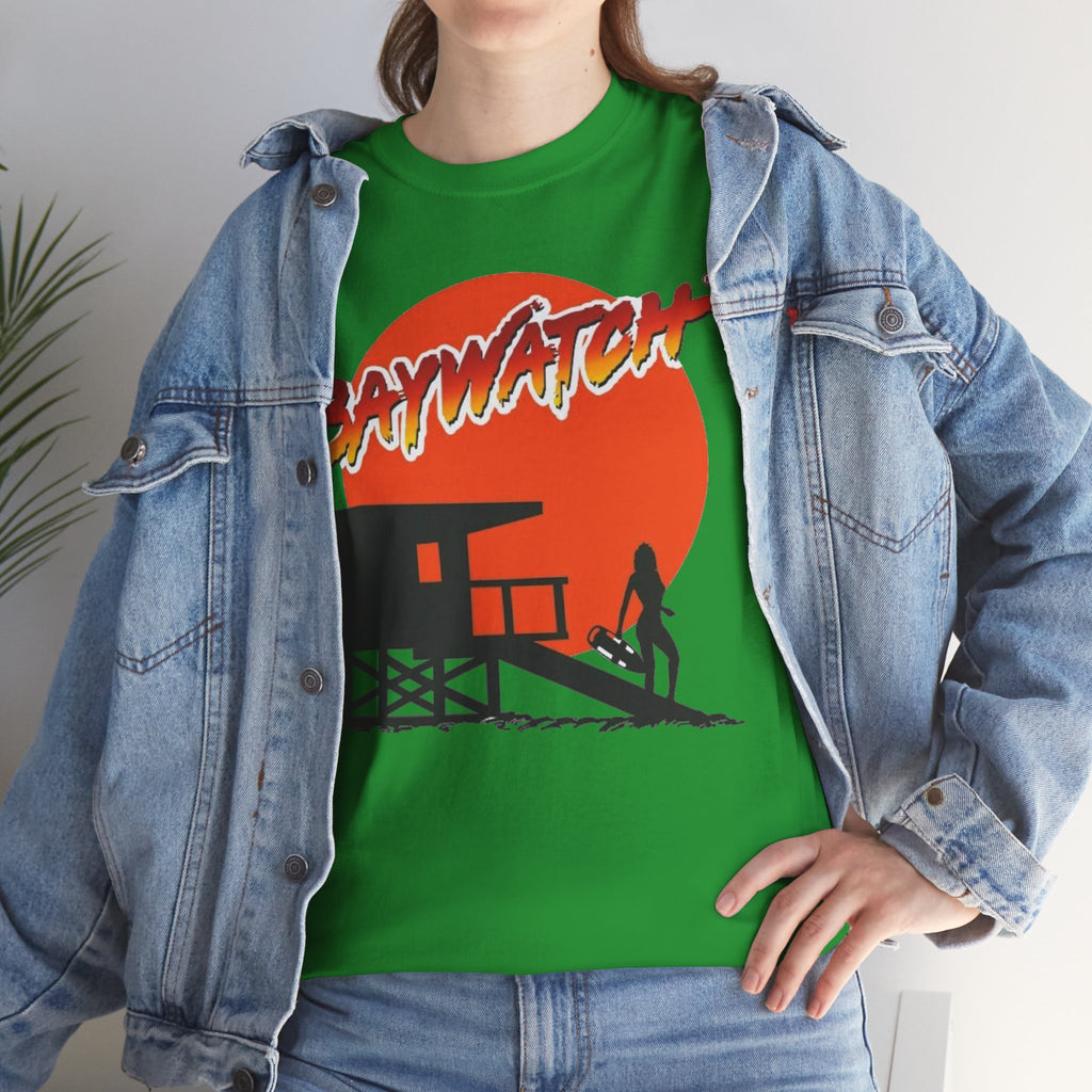 Baywatch Lifeguard Sunset Cotton T-Shirt