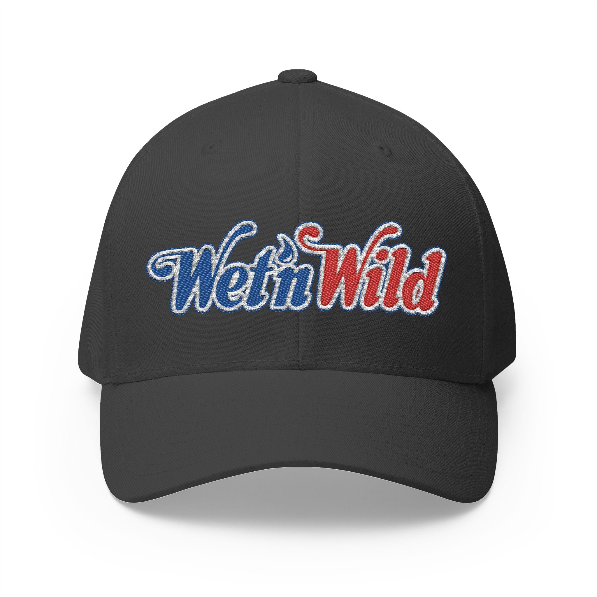 Wet 'n Wild Retro Embroidered Cap — Patriotic Red & Blue Retro Baseball Hat