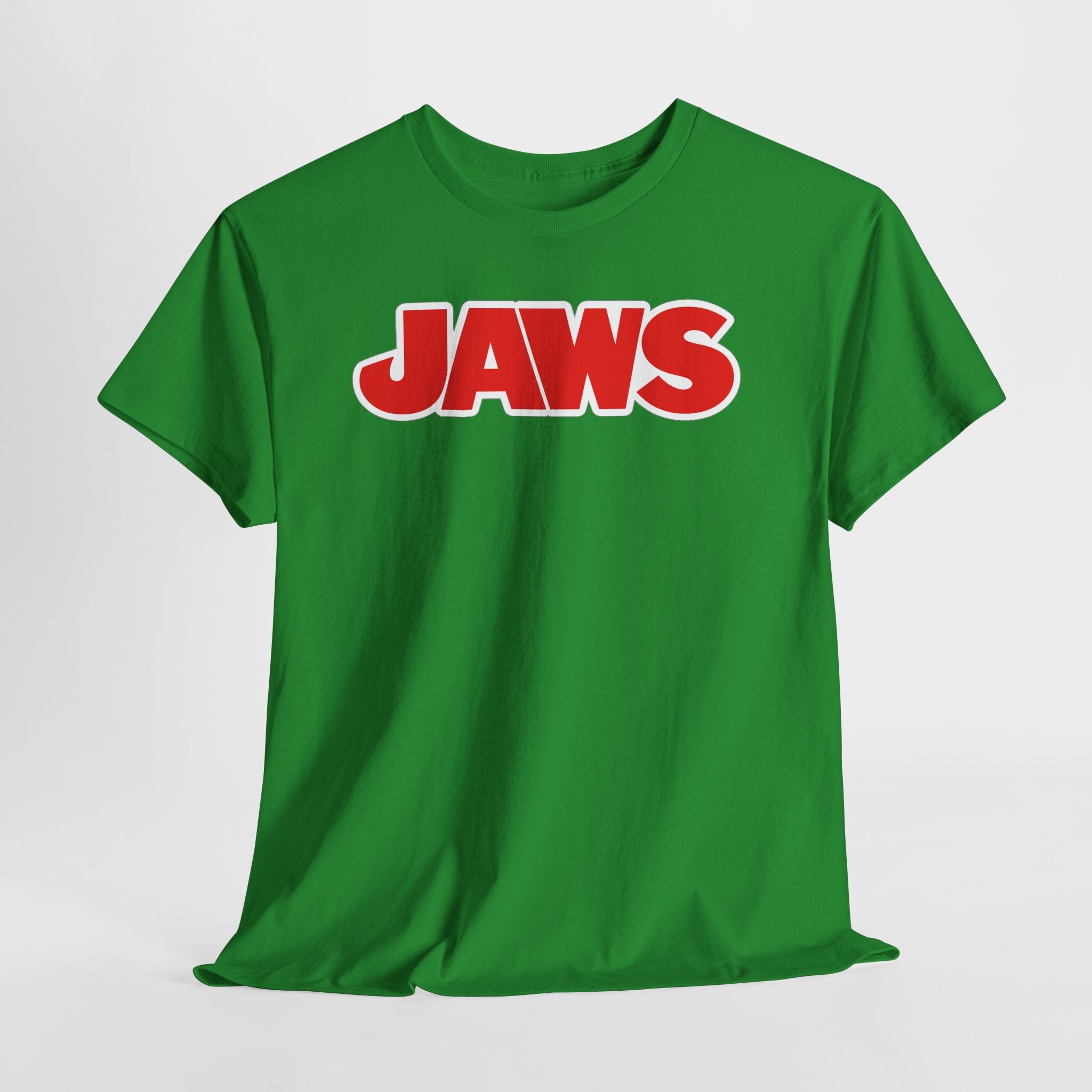 Jaws Logo Tee — Retro Red Movie Graphic T‑Shirt