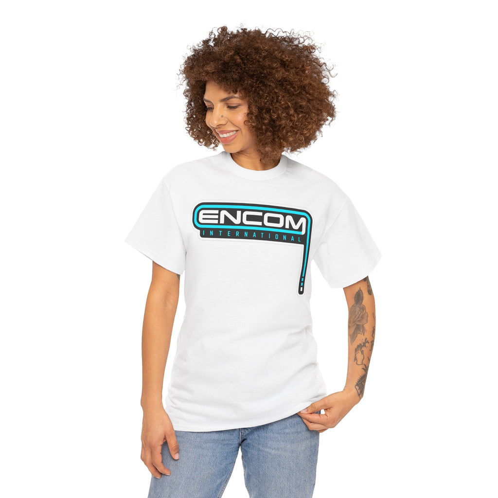 ENCOM International Logo Cotton T-Shirt — Retro Tech Gaming Tee