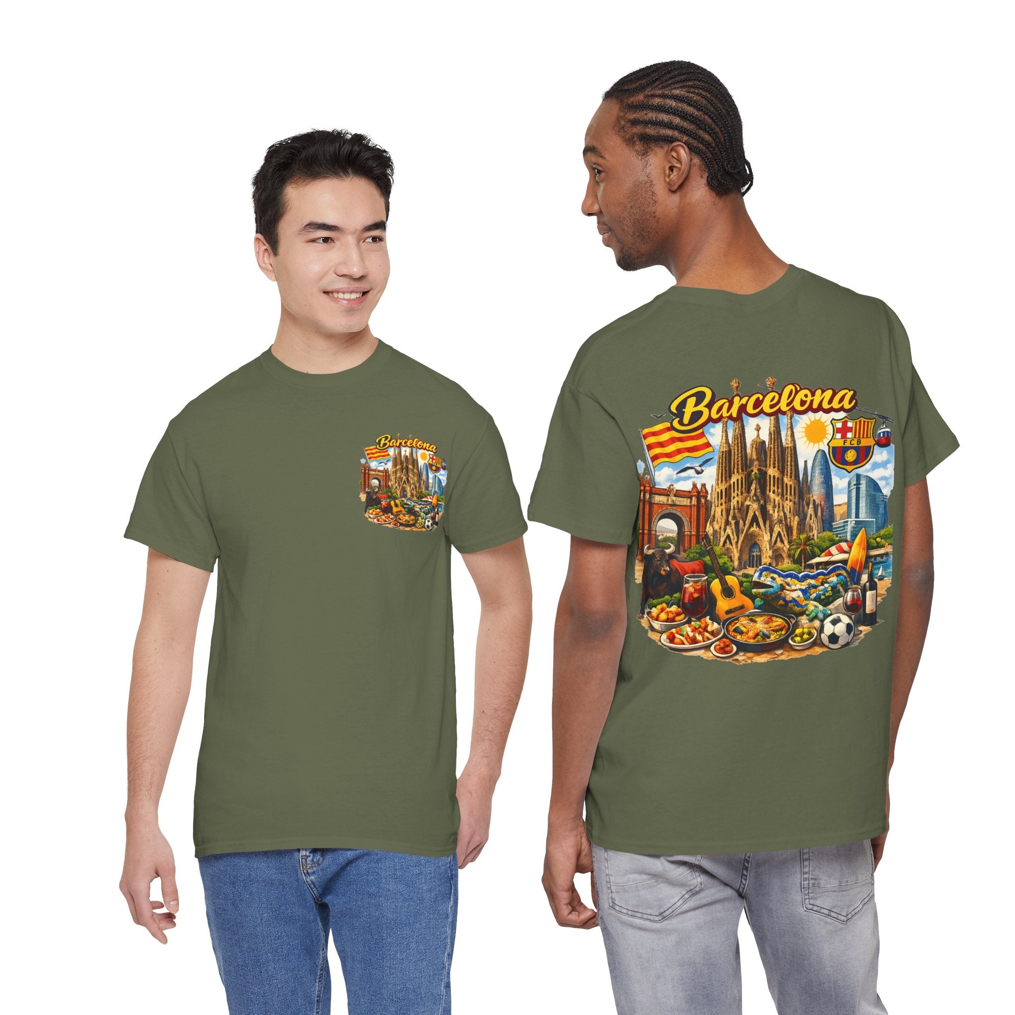 Barcelona Souvenir T‑Shirt — Vintage City Collage Tee