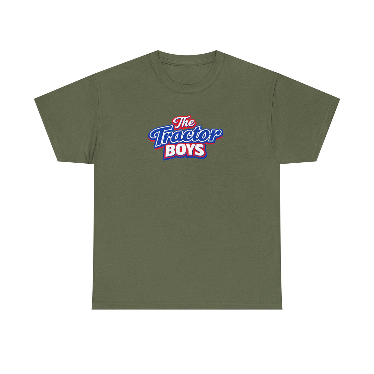 The Tractor Boys T-Shirt — Retro Blue & Red Logo Tee