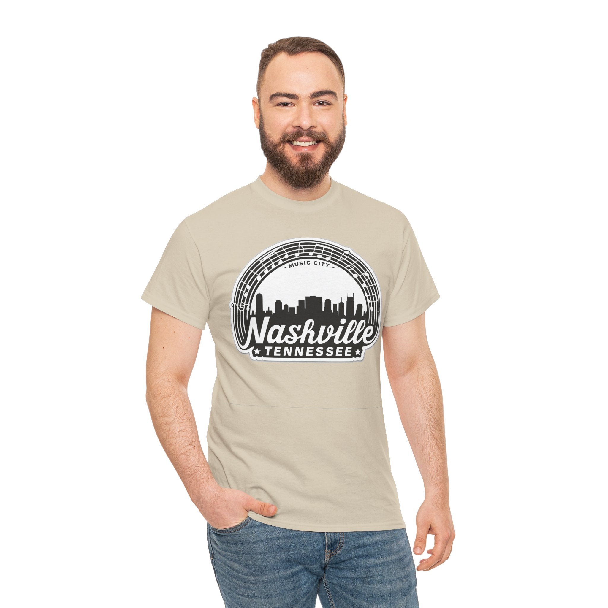 Nashville Tennessee Skyline Tee — Retro Music City Graphic Shirt